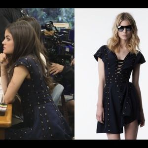 Aria Montgomery PLL Zac Posen Studded Dress